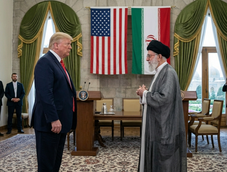 trump dan mothjaba kamenei
