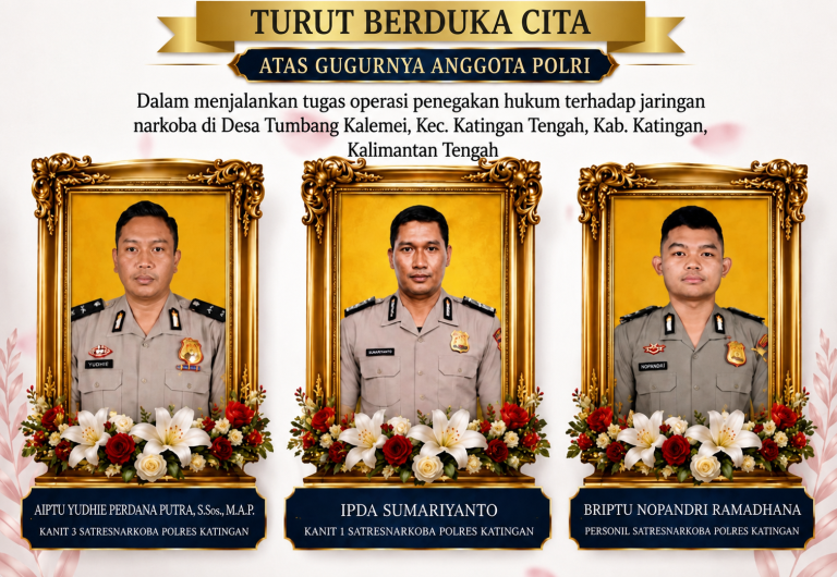 Turut Berdua meninggalnya 3 anggota polri