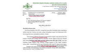 surat dari NU malang